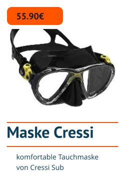 Maske Cressi   55.90€ komfortable Tauchmaske von Cressi Sub
